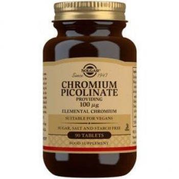 Picolinato de Cromo Solgar 100mg 90 Comprimidos