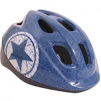 Polisport Junior Helmet-Jeans (S= 52/56) Casco, Unisex-Adult, Azul/Blanco, Taille S 52-56cm