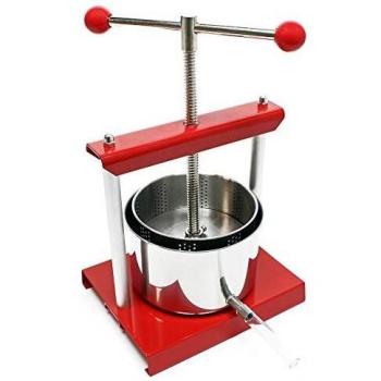 Prensa de fruta y vino con cesta cuba de acero inoxidable 3 litros producciones uva