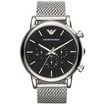 Emporio Armani Men's Chronograph Quartz Watch with Stainless Steel Mesh Strap AR1808