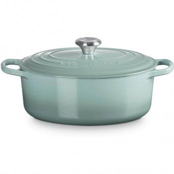 Le Creuset Signature 29cm Sea Salt Oval Cast Iron Dutch Oven