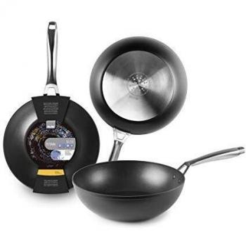 IBILI - Wok Titan - Aluminio de Acero Inoxidable, Antiadherente 30 cm