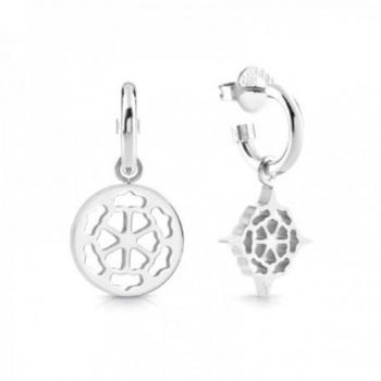Pendientes Guess Blooming Peony JUBE01179JWRHT-U para Mujer de Acero Inoxidable con Diseño de Peonías Colgantes