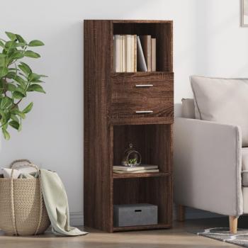 Armario Aparador Alto de Madera Multicapa Marrón Roble 40x42,5x124 cm