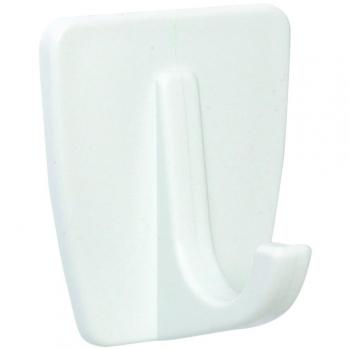 BRINOX Percha Adhesiva. Plástico, Blanco, 3.5x4x2.7 cm