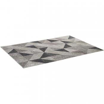 HOMCOM Alfombra de Salón Moderna Terciopelo Diamante Multicolor