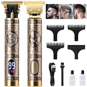 Cortapelos Hombre, Maquina Cortar Pelo Profesional, Cortadora de Pelo, Eléctrica Maquina de Afeitar LED Pantalla Máquina Cortar Pelo Inalámbrico Carga USB Cortapelo para Hombres Recortadora de Barba
