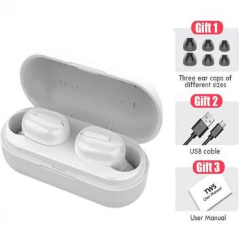 Auriculares TWS Inalámbricos Bluetooth 5.0 Impermeables con Micrófono Estéreo para Deportes