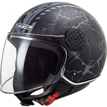 LS2 OF558 SPHERE LUX SNAKE BLACK MATT TITANIUM, Negro/Titanium, XS