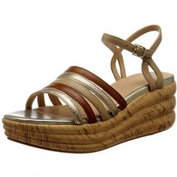 Geox D Primula Sandalo B, Sandalias con Plataforma Mujer, Marrón