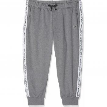 Nike W Nk Dry Get Fit FL P T 7/8 Ex Sport Trousers, Mujer, Carbon Heather/Black, L