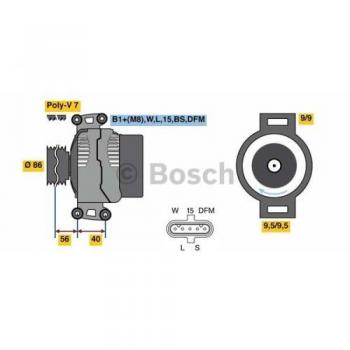 Alternador BOSCH 0 986 049 320 - Generador de alta calidad