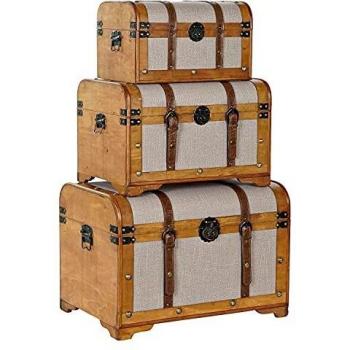 Baúl DKD Home Decor Madera Lienzo
