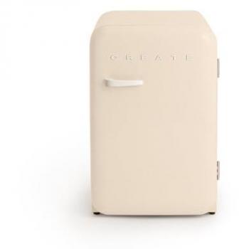Frigorífico Retro Create 107L Mini 85cm Blanco Bajo Consumo con Regulador de Temperatura y Botellero