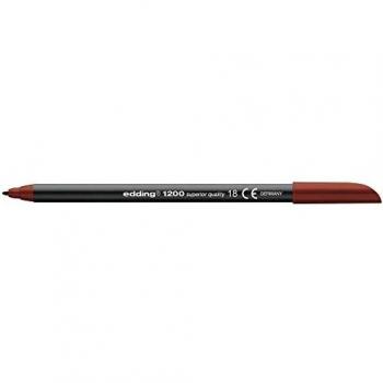 Edding - Rotulador punta fibra 1200 marron oscuro n. 18 -punta redonda 0.5 mm