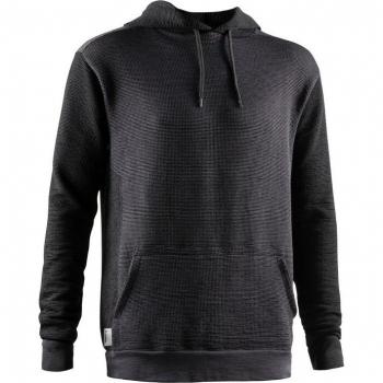 Sudadera unisex Lurbel Rakiura con capucha, diseñada para trail, color marengo, fabricada en material transpirable y ligero, con propiedades de secado rápido y resistencia al desgaste