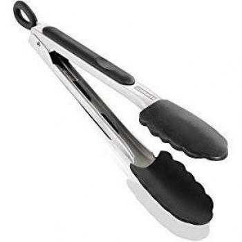 Pinzas de Cocina y Barbacoa Leifheit ProLine 23 cm con Mangos de Acero Inoxidable y Puntas de Silicona Resistentes al Calor