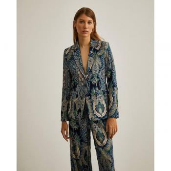 Blazer de mujer Lion of Porches con estampado de cornucopia en color Navy