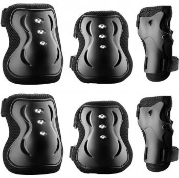 6 Pcs Protecciones Patinaje para Rodillas, Coderas y Muñequeras de OMorc, Protecciones Patines para Patines, Patinaje, Bicicleta, Ciclismo, Skate - Adultos