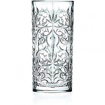 Set de 6 Bicchieri Tattoo de Cristal Moderno - Capacidad 37 cl, Hecho en Italia