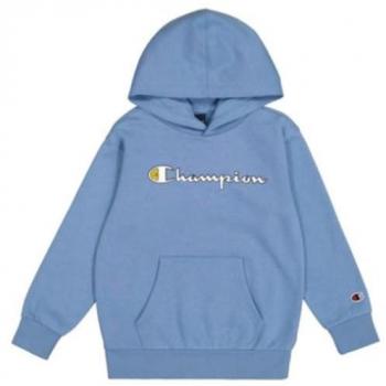 Sudadera con Capucha Champion Legacy para Hombre y Niño, Algodón, Azul Limón, Bolsillos, Talla 176