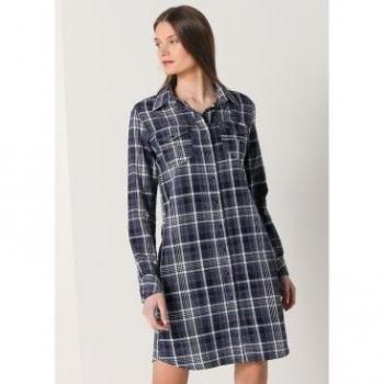 Vestido corto de cuadros Lois Jeans para mujer - Diseño exclusivo con tallaje en pulgadas