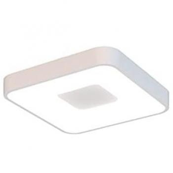 Plafón LED cuadrado blanco 34 x 34 cm 56W regulable con control remoto y 3 temperaturas de color, 2500 lm