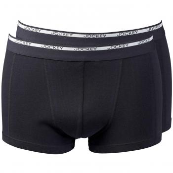 Bóxer elástico de algodón para hombre - Pack de 2 unidades - Talla M - Negro