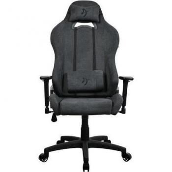 Silla Gaming Arozzi Torretta 2023 - Ergonómica - Tela Suave - Gris Oscuro - Con Accuadores Ajustables y Mecanismo de Inclinación