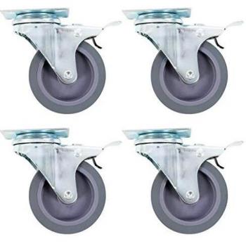 vidaXL 12x Ruedas Giratorias con Frenos Dobles Diámetro 75mm Materiales Brico Muebles Bancos Trabajo Carritos Estanterías Resistencia Golpes Suaves