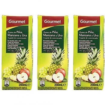 Gourmet - Zumo de piña, manzana y uva - 3 x 200 ml