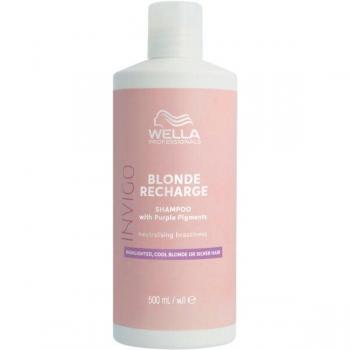 Wella Professionals Invigo Blonde Recharge Champú Neutralizante para Cabello Rubio y Plateado 500ml