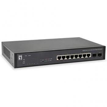 LevelOne 10-Port Managed Gigabit Ethernet Switch (L2/L3/L4) - Black