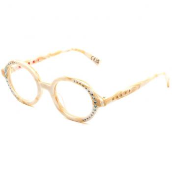 Marni Nakagin Tower Optical Blonde Havana 8CJ Armazones para Hombre Blancas con lentes recetados