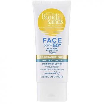 Bondi Sands SPF 50+ Fragrance Free Protective Tinted Cream for Face for Dry Skin - 75 ml