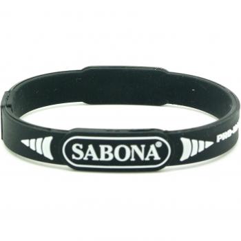 Sabona - Pulsera magnética deportiva de silicona y titanio negro negro Talla:large