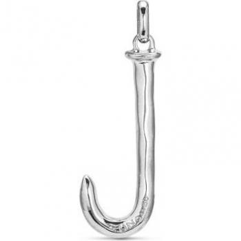 UNO de 50 - Silver Plated J Letter Charm Pendant