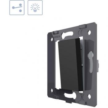 Interruptor conmutador media tecla negro LEDBOX