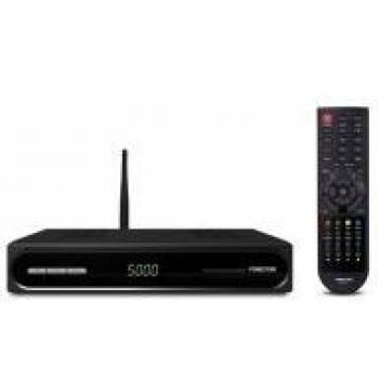 Fonestar RDS-584WHD - Receptor Satélite HD, WiFi, USB 2.0, Ethernet, 12 V DC, 1 A con adaptador incluido, Negro, 220 x 40 x 140 mm