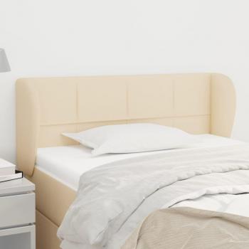 Cabecero de tela color crema 103x23x78/88 cm vidaXL