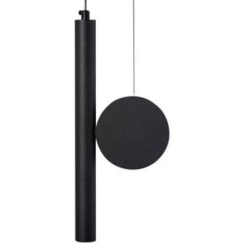 Lámpara Colgante Moderna Damas con Luz LED Integrada y Pantalla Decorativa de Metal Pintado Negro