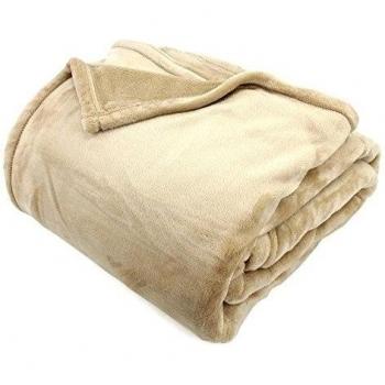 Manta polar 240 x 260 cm microfibra 100% poliéster 320 G/m2 Velvet Beige