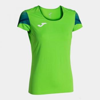 Camiseta de Manga Corta Joma Elite XI Mujer Verde Flúor Marino