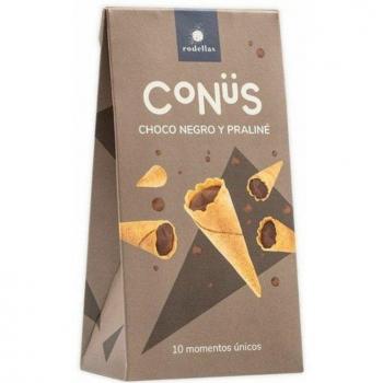 Conüs Chocolate Negro y Praline Orgánico 70g Pack de 10