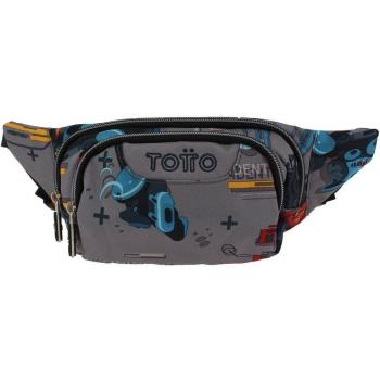 TOTTO - Riñonera infantil gris con robots - Gancho-2YS