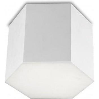 Plafón LED Six de 22 cm en aluminio y policarbonato, 13W 3000K Blanco