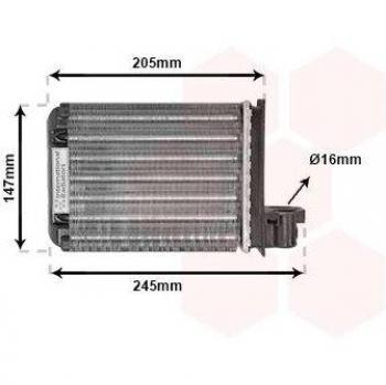 Radiador de calefacción VAN WEZEL 02006093 con características de alto rendimiento, diseño compacto, fácil instalación y compatibilidad con múltiples vehículos