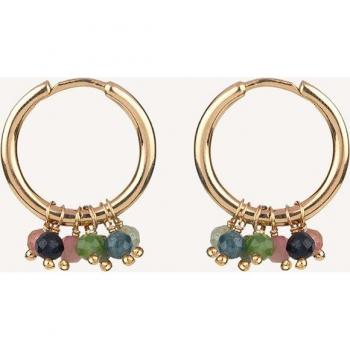 Pendientes Vidal & Vidal Essentials con acabados en oro 18 kt y piedras turmalina