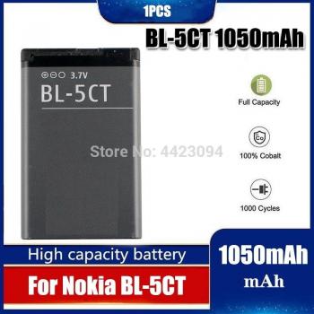 Batería de polímero de litio BL-5CT para Nokia 3720C, 5220XM, 6303C, 6730C, C5, C5-00, C6-01, 603