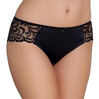 Culotte Tai para Mujer Triumph Modern Finesse Negra con Encaje y Jersey Suave